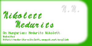 nikolett medurits business card